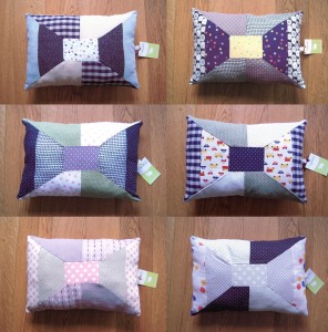 coussin patchwork lapin citron