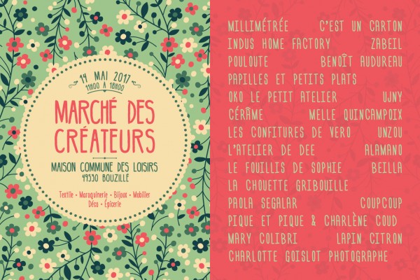 14 mai 2017- Marché des créateurs en anjou