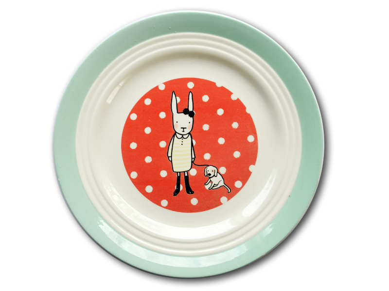 assiette lapin et chien